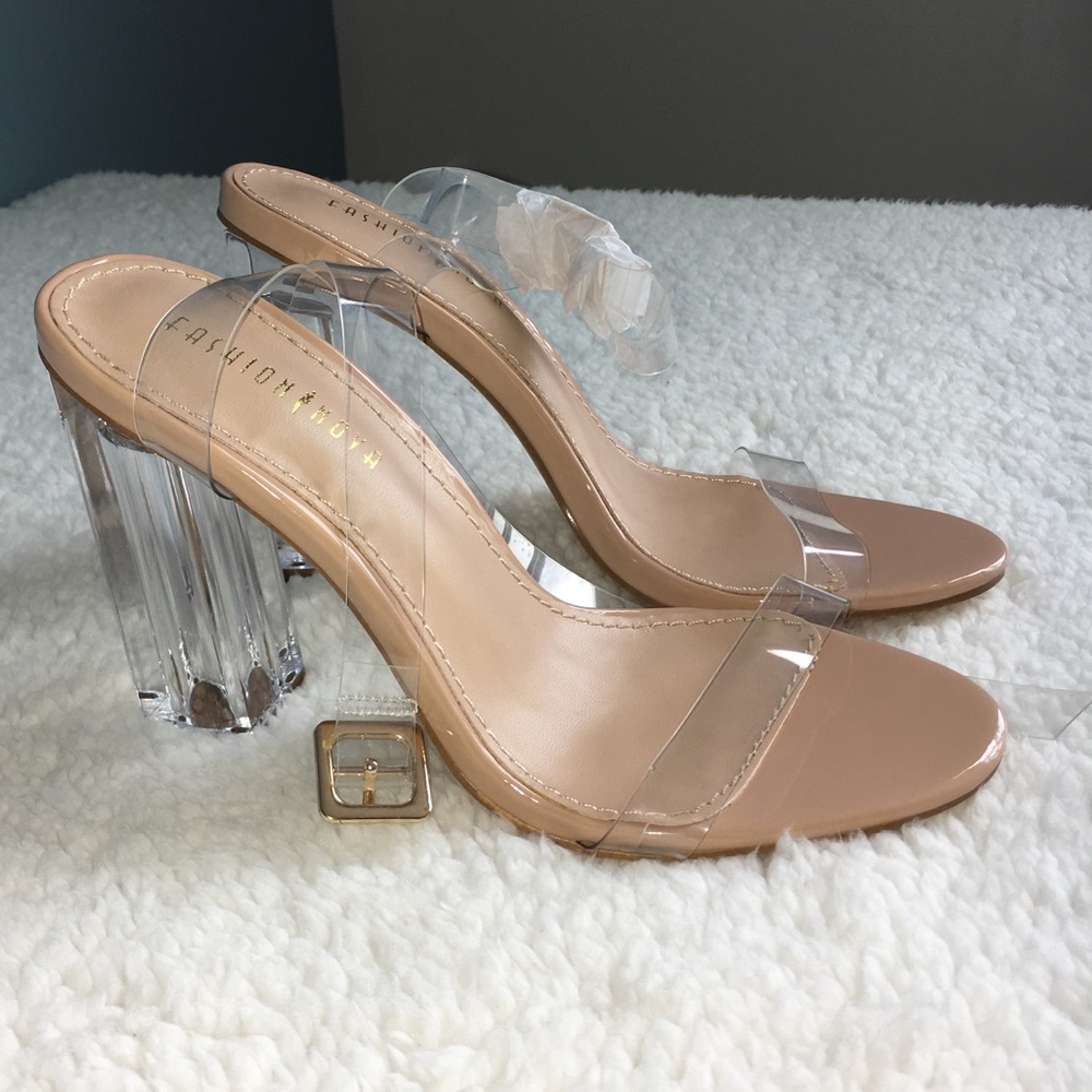 Nude Transparent Heels